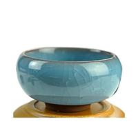 Candelabro de cerámica hecho a mano con forma de grieta de hielo, portavelas decorativo para el hogar, fiesta, boda (azul cielo, 6)