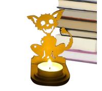 Candelabro De Gato Esqueleto,Candelabro De Pie | Horror Esqueleto Gato Halloween Portavelas - de Mesa Que proyectan Un Gato en para Sala de Estudio