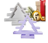 Candelabro en forma - Hecho a mano de silicona con diseño de árbol de Navidad, moldes de silicona para candelabros, juegos de manualidades para Adviento, cumpleaños, de otoño, decoración del