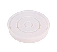 Candelabro redondo molde de silicona molde de yeso lápiz labial soporte bandeja molde para bricolaje joyería organizador hogar manualidades decoración redonda bandeja moldes para resina epoxi/resina