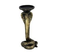 Candelabro vintage como decoración de mesa, gótico, Halloween, candelabro, diseño de serpiente, decoración gótica, para mesa y salón, de resina, decoración de fiesta sombría, tamaño 25 x 11 cm