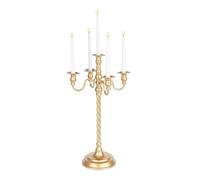 Candelabros de Boda Candelabros de Piso Alto - Candelabros Dorados de 5 Brazos Inweder 53cm Portavelas de Metal en Espiral Portavelas Antiguos para Centros de Mesa de Navidad Eventos Ceremonia Pasillo