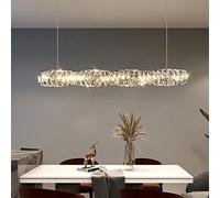 Candelabros de cristal de lujo rectangulares modernos Accesorios de iluminación Luces de techo doradas Tonos para dormitorio Comedor Lámpara de araña Luz de techo de oficina Lámpara colgante moderna y