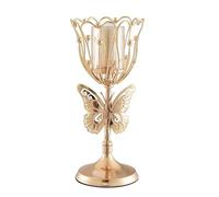 candelabros de Cristal, Velas Golden Crystal Votive Candle Holder Tealight Holders, Vintage Candlestick(L-12.5x38.5)
