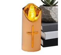 Candelabros LED de real, luces de tumba, velas que funcionan con pilas, funcionan con pilas, parpadeantes eléctricos, acrílico, sin llama, decoración de móvil para iglesias, mesitas de