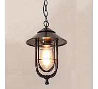 Candelabros vintage para exteriores/interiores E27 suspensión Negro Impermeable IP55 Lámpara colgante Pantalla de aluminio, para restaurante Pasillo Balcón Gazebo jardín villa Rack de uva Iluminación