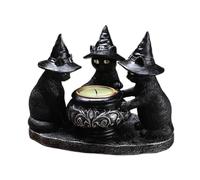 Candelabros votivos de Gatos, centros de de Halloween con Velas de té, decoración del hogar, candelabros votivos Negros, candelita de Halloween