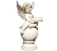 Candelador de ángel Resin Angel Figurine Candelador de candelabros Ornamentos de artesanía para la Iglesia de la casa Decoración de la boda Estatua en memoria de un ser querido, Regalos de condolencia
