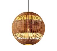Candelera de luz del techo, estilo de tejido de linterna redonda del sudeste asiático Luz de color ratán delgado oscuro, lámpara de luz, lámpara para isla de cocina, sala de estar, comedor, e26, luz