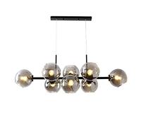 Candelera nórdica posmoderna, araña bumer mágica Vidrio Sputnik, lámpara Semi Flush Staircase Lounge Bar Cafe-duard y Cubo de Carbono Negro 8