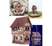 Candelero de cerámica Tealight | Quemador de Incienso de Cono de cerámica y Soporte de Cono de Incienso | Replica Miniatura Coleccionable de la casa histórica Original en Bernkastel-Kues | R255