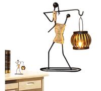 Candelero de Estilo Africano, decoración de candelero Africano, Portavelas para Velas de té, Candelabro Tribal Africano Creativo para Mujer, centros de Mesa, candelabro de Hierro para Mujer Africana,