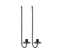 Candelero de pared, Candelero de pared de metal - 2 portavelas de metal para pared - Apliques de vela de pilar de metal, candelabros de pared de granja, candelabros de pared vintage, decoración de bod