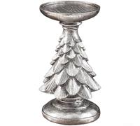 Candelero en forma de árbol festivo para centro de mesa (plata M)