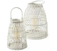 Candelero ratán PE, base de lámpara pie nórdica for decoración del hogar | Lámpara suelo tejida creativa ratán hecha a mano, decoración decorativa for sala estar, dormitorio, salón té.(White)