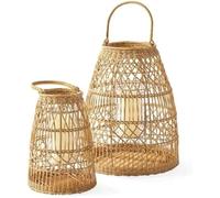 Candelero ratán PE, base de lámpara pie nórdica for decoración del hogar | Lámpara suelo tejida creativa ratán hecha a mano, decoración decorativa for sala estar, dormitorio, salón té.(Brown)