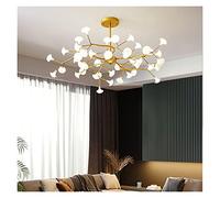 Candelier, lámpara LED lámpara de araña LED LED Compatible con el comedor vivo Decoración Lámpara de fuego Posting Lámpara Rama de árbol negro Rama de árbol de árbol de interior Costilla LED moderna