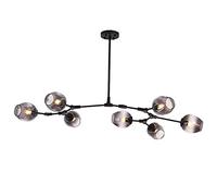 Candelier Lights Industrial Iron Art Chandelier Mediados Siglo iluminación Techo Ajustable para Cocina la Barra del Pasillo, lámpara (Gris de Humo, 7 Luces)