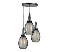 Candeliers de comedor Ligera de techo Capa de aves de calefacción de calabaza Candelera de hierro | Luz de colgante de granja vintage de 3 luces | Lámpara de colgación moderna para el comedor