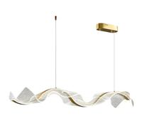 Candeliers de la luz de luz del techo, accesorio de linealidad lineal acrílica LED, lámpara ondulada de novedad moderna moderna, lámparas colgantes de recepción del hotel del restaurante para cenar