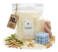 CANDELISS Cera para hacer velas en molde 10kg. Cera de soja alto punto de fusion para moldes para velas 10kg Cera para hacer velas en moldes silicona Soy candle wax for silicone moulds (10kg)