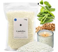 CANDELISS Cera para velas en Vaso 1kg. Cera de soja bajo punto de fusion para hacer velas caseras 1kg Material hacer velas blancas aromaticas color Soy candle wax candle making (1kg)