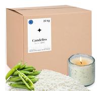 CANDELISS Cera para velas en Vaso 20kg. Cera de soja bajo punto de fusion para hacer velas caseras 20kg Material hacer velas blancas aromaticas color Soy candle wax candle making (20kg)
