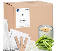 CANDELISS Kit para hacer velas 20kg. Kit de fabricación para hacer Velas Caseras Set kit manualidades para adultos Pack hacer velas con cera de soja niños y adultos candle making kit (20kg)