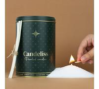 CANDELISS Kit para hacer Velas Perladas Luxury. Perlas de cera velas de Arena en Lata Dorada de lujo Velas blancas sin parafina para cualquier recipiente (Luxury)