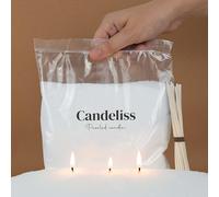 CANDELISS Kit para hacer Velas Perladas original. Perlas de cera para velas de origen vegetal Velas blancas sin parafina No necesita fundir Se adapta a cualquier recipiente (3 kg)