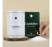 CANDELISS Kit para hacer Velas Perladas Premium. Perlas de cera velas de Arena en Lata Blanca Premium Velas blancas sin parafina para cualquier recipiente (Premium)