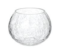 Candelita redonda de cristal agrietado H10
