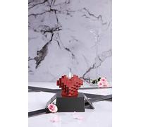 Candellana Candles Pixel Heart Vela, Cera de Aceite de Palma, Rojo