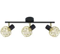 Candellux Acrobat lámpara de techo 3x40 W negro-oro 93-66640