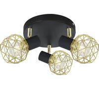 Candellux Acrobat lámpara de techo 3x40 W negro-oro 98-66466