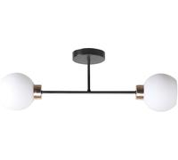 Candellux Amanda lámpara de techo 2x40 W blanco-negro-oro 32-21069