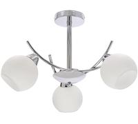 Candellux Amos lámpara de techo 3x40 W blanco-cromo 33-34991