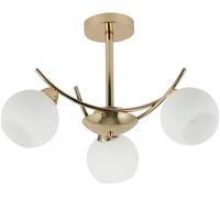 Candellux Amos lámpara de techo 3x40 W blanco-oro 33-37473