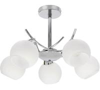 Candellux Amos lámpara de techo 5x40 W blanco-cromo 35-34984