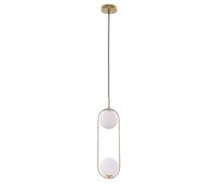 Candellux Cordel lámpara colgante 2x28 W blanco-latón 32-73464