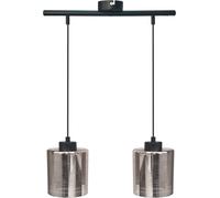 Candellux Cox lámpara colgante 2x60 W negro-cromo 32-53879
