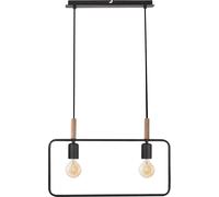Candellux Frame lámpara colgante 2x60 W negro-madera 32-73518