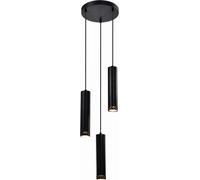 Candellux Tubo lámpara colgante 3x25 W negro 33-79084