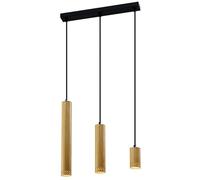 Candellux Tubo lámpara colgante 3x25 W negro-madera 33-79114