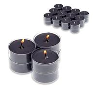 Candelo Juego de 24 velas perfumadas Ambiental, velas perfumadas de té negro y rosa, velas de té en funda de plástico, 3,8 x 1,7 cm, 4 horas de combustión