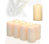 Candelo Juego de 8 velas navideñas de champán, 5,8 cm x 12 cm, para corona de Adviento