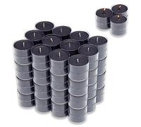 Candelo - Juego de 96 velas perfumadas con aroma de rosa y negro (3,8 x 1,7 cm, 4 horas de duración), color negro
