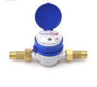 Candeon 1/2" Contador De Agua Fría, Medidor De Agua Mecánico para Casa Y Jardín, Medidor De Flujo De Agua Mecánico Doméstico Medidor De Consumo De Agua Caudalimetro Agua con Accesorios De Montaje