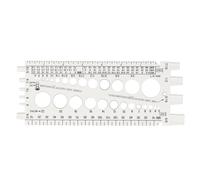 Candeon Comprobador de calibre de rosca de perno de tuerca M3 a M22 Tamaños métricos y #4 a 3/4 Imperial Calibre identificador de pernos y tuercas (Blanca)