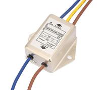 Candeon Filtro EMI Monofasico,125/250V 10A Filtro EMI De LíNea De AlimentacióN, Filtro De Potencia De ElectromagnéTica Para Suprimir Interferencias De Pulso Continuas E Intermitentes